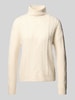 Christian Berg Woman Kaschmirpullover mit Zopfmuster Offwhite