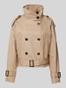 Tommy Hilfiger Cropped Trenchcoat mit Stehkragen Sand