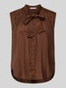 Christian Berg Woman Selection Blusentop mit Schluppe und Knopfleiste Schoko