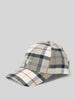 Barbour Basecap mit Label-Stitching Modell 'Tartan' Sand