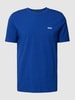 BOSS Green T-Shirt mit Label-Print Royalblau