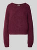 American Vintage regular fit trui van alpacamix model 'NIBY' Bordeaux
