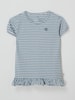 Basefield T-shirt met volantzoom  Lichtblauw