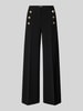 SEDUCTIVE Wide Leg Stoffhose mit Knopfleisten Modell 'BRIDGET' Black