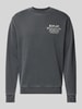 Replay Sweatshirt met labelprint en ronde hals Zwart