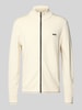 BOSS Green Regular Fit Sweatjacke aus Viskose-Mix Modell 'KN_LEAGUE FZ' Beige