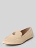 Lauren Ralph Lauren Loafers van leer met labelapplicatie, model 'AVERI III' Zand