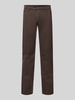 bugatti Chinos o kroju slim fit z mieszanki bawełny Czekoladowy
