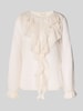 FREE/QUENT Regular Fit Bluse mit Rüschen Modell 'Ditte' Offwhite