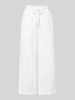 Soyaconcept Wide Fit Stoffhose aus Leinen-Mix mit Viskose-Anteil Modell 'Ina' Weiss