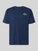 New Balance t-shirt o kroju regular fit z czystej bawełny z detal z logo Granatowy