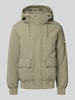 Tommy Jeans Regular Fit Bomberjacke mit Kapuze Oliv
