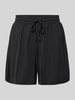 PIECES relaxed fit stoffen shorts van viscosemix model 'ANORA' Black