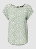 Only Blouseshirt met all-over motief, model 'Vic' Rietgroen