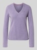 Tommy Hilfiger Slim fit gebreide pullover van zuivere wol  Lila