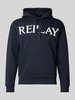 Replay Hoodie mit Label-Print Marine