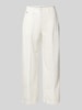 Brax Broek in verkorte pasvorm met labeldetail, model 'MAINE' Offwhite