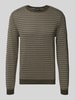 Antony Morato Gebreide pullover met ribboorden Olijfgroen