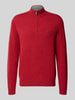 Fynch-Hatton Regular Fit Troyer aus Woll-Kaschmir-Mix Rot