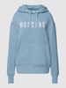 Mustang Hoodie mit Label-Print Modell 'Bianca' Ozean Blau