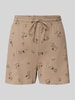 Jake*s Casual Pyjama-Shorts mit Motiv-Print Mud