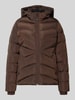 Cars Jeans Regular Fit Jacke in Stepp-Optik Modell 'Synria' Dunkelbraun
