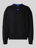 Hugo Blue Regular Fit Strickpullover aus Baumwoll-Mix Modell 'SAN CASEY' Black