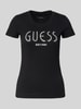 Guess T-Shirt mit Label-Detail Black