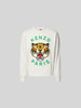 Kenzo Sweatshirt mit Label-Print Mittelgrau Melange