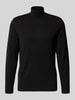 Tom Tailor Regular fit coltrui van puur katoen Zwart