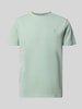LERROS T-Shirt mit Strukturmuster und Logo-Stitching Lind