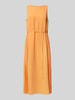 comma Sukienka midi w jednolitym kolorze Pomarańczowy