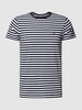 Tommy Hilfiger Slim fit T-shirt met labelstitching Marineblauw