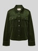 FREE/QUENT Jacke mit Knopfleiste Modell 'Cordy' Khaki