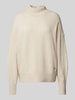 s.Oliver RED LABEL Relaxed Fit Strickpullover aus Baumwoll-Woll-Mix mit Stehkragen Sand