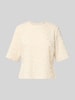 Jake*s Collection T-Shirt mit Zierbesatz Ecru