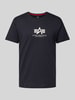 Alpha Industries T-Shirt mit Label-Print Marine
