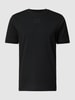 HUGO T-Shirt mit Label-Applikation Black