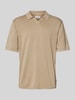 Jack & Jones Poloshirt mit V-Ausschnitt Modell 'ELEO' Beige