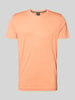 LERROS T-Shirt mit Rundhalsausschnitt und Logo-Stitching Orange