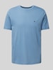Fynch-Hatton T-Shirt mit Logo-Stitching Hellblau