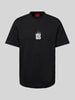 HUGO T-Shirt mit Label-Print Modell 'Dalsar' Black