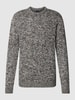 Christian Berg Men Gebreide pullover met ribboorden Antraciet