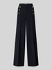 SEDUCTIVE Wide Leg Stoffhose mit Knopfleisten Modell 'BRIDGET' Marine