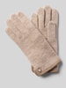 Roeckl Walkhandschuhe aus Schurwolle mit Wappen Emblem Beige