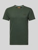 Superdry T-shirt met labelstitching Groen gemêleerd