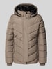 NAUTGÅRD Regular Fit Jacke in Stepp-Optik Stein