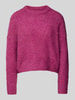 Pieces Regular Fit Strickpullover mit Wollanteil Modell 'NATHERINE' Pink