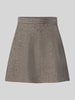 Pieces Eng anliegender Mini-Rock mit Woll-Anteil Modell 'MALOU' Mittelbraun