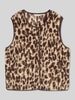 Tom Tailor regular fit bodywarmer in teddy-look Middenbruin